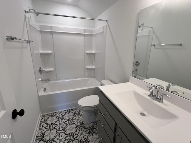 380 Pecan Valley Way, Four Oaks, NC 27524 - full bathroom featuring toilet, bathtub / shower combination, vanity, and baseboards