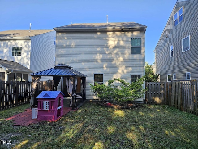 1030 Thoughtful Spot Ln, Durham, NC 27703 - back of property with a gazebo