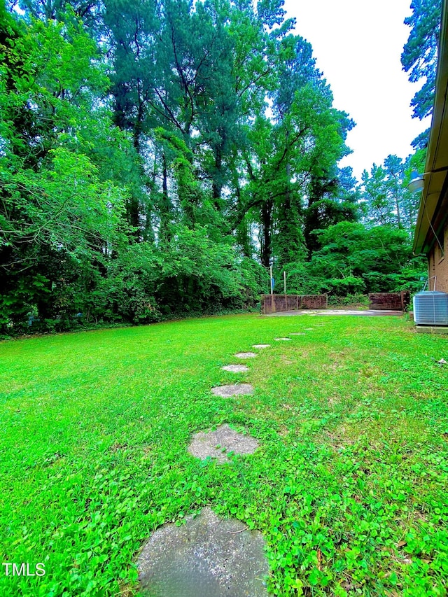 1115 Park Ave, Henderson, NC 27536 - view of green lawn with central AC
