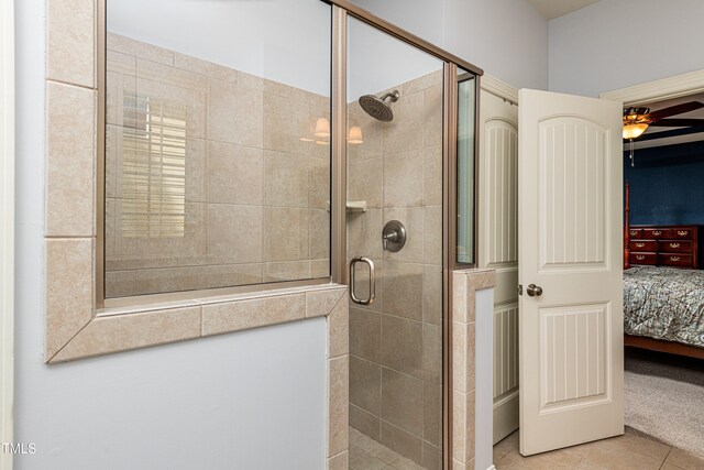 2739 Elderberry Ln, Apex, NC 27539 - full bath with ensuite bathroom, a stall shower, and tile patterned floors