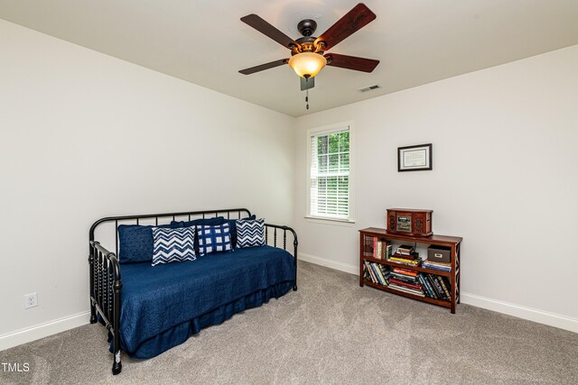 2739 Elderberry Ln, Apex, NC 27539 - carpeted bedroom featuring baseboards and a ceiling fan