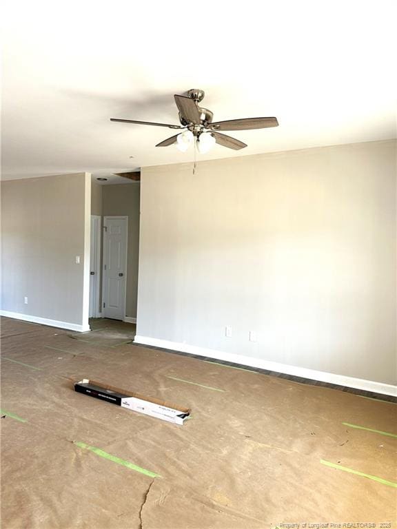 236 Dalton Dr, Lumber Bridge, NC 28357 - unfurnished room featuring baseboards and a ceiling fan