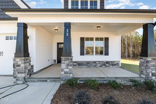 entrance to property with a porch