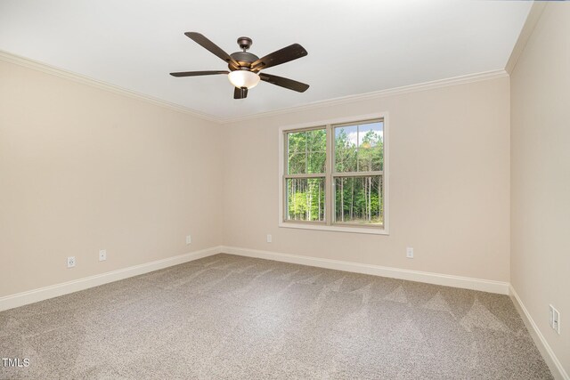 18 Bonnybrook Ct, Selma, NC 27576 - carpeted empty room with crown molding and ceiling fan