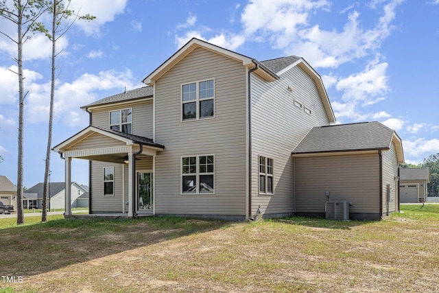 18 Bonnybrook Ct, Selma, NC 27576 - rear view of property with ceiling fan and a lawn