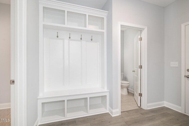 98 Laramie Ln, Selma, NC 27576 - mudroom with baseboards and wood finished floors