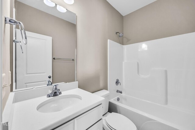 3027 Wesley Farm Ln, Sophia, NC 27350 - full bath featuring toilet, shower / bathing tub combination, and vanity