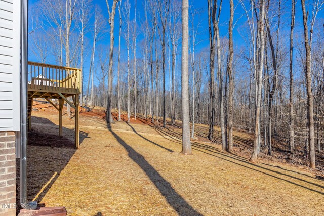 3027 Wesley Farm Ln, Sophia, NC 27350 - view of yard featuring a wooden deck