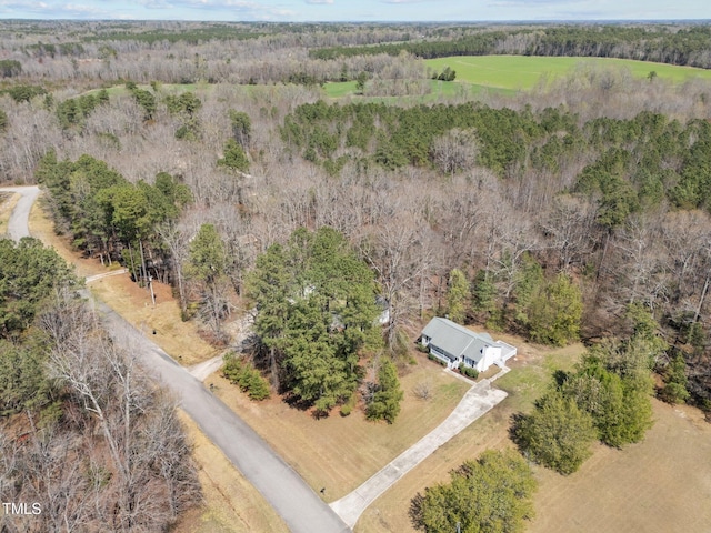5408 Rivercrest Dr, Youngsville, NC 27596 - aerial view featuring a forest view and a rural view