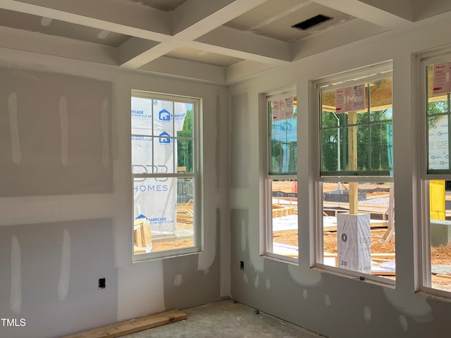 spare room with visible vents