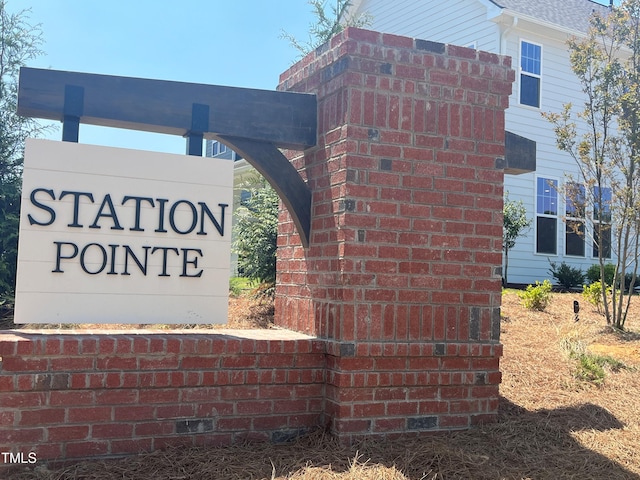 view of community sign