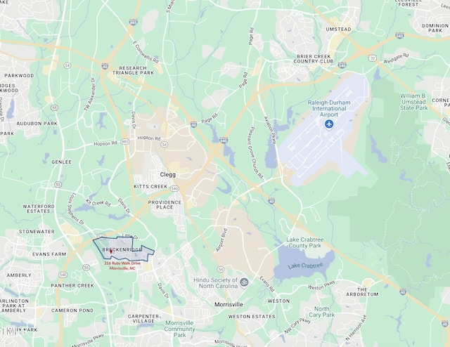 map of property with streets / nearby areas