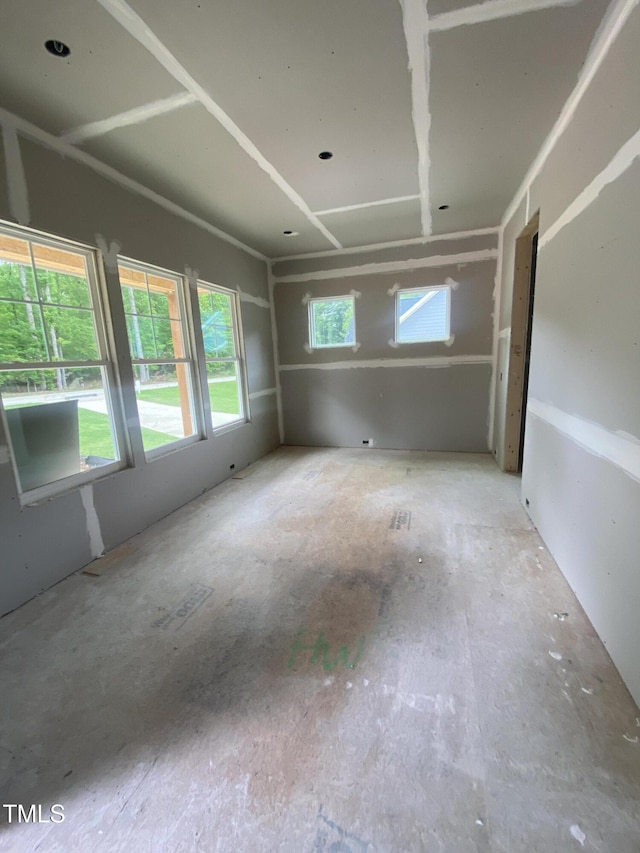 view of spare room