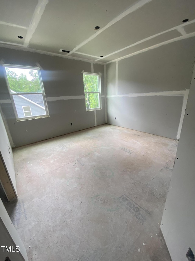 spare room with visible vents