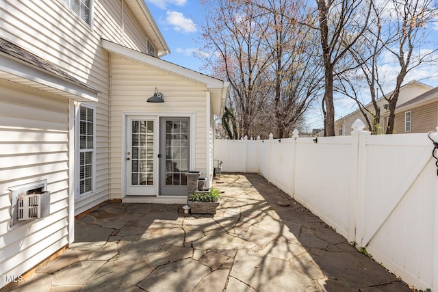 view of patio with a fenced backyard