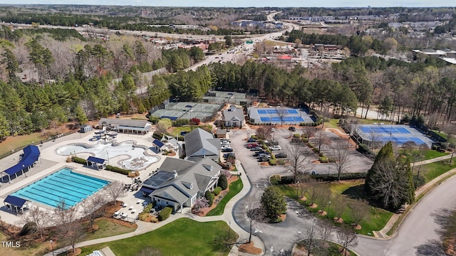birds eye view of property
