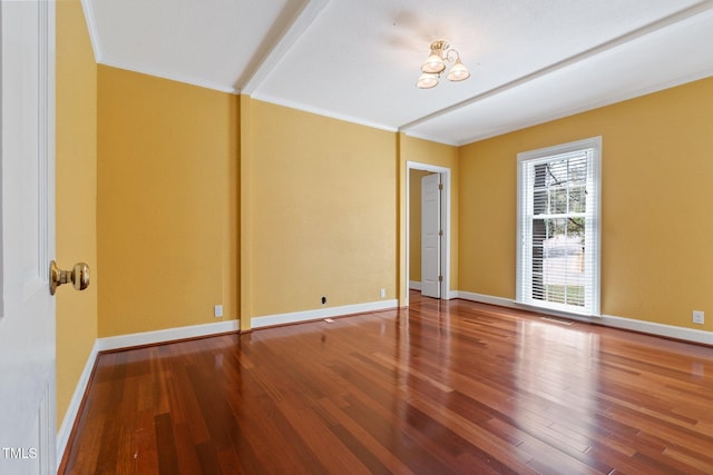 1302 Hermitage Rd, Sanford, NC 27330 - unfurnished room featuring wood finished floors, baseboards, and ornamental molding