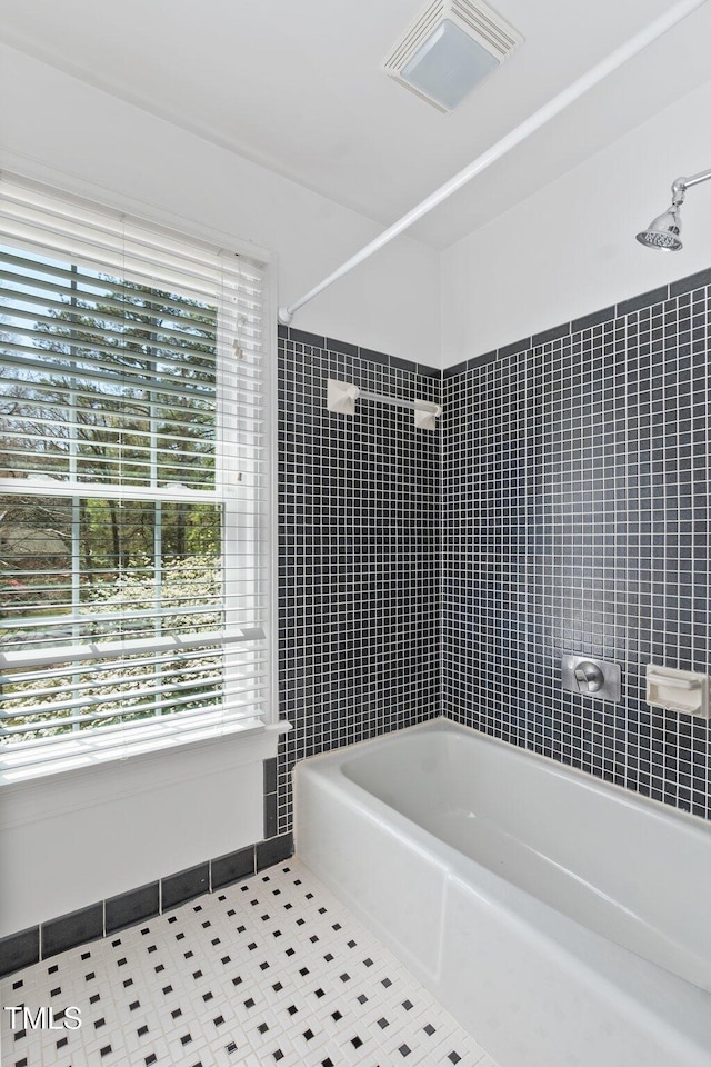 1302 Hermitage Rd, Sanford, NC 27330 - full bathroom with shower / tub combination, tile patterned flooring, and visible vents
