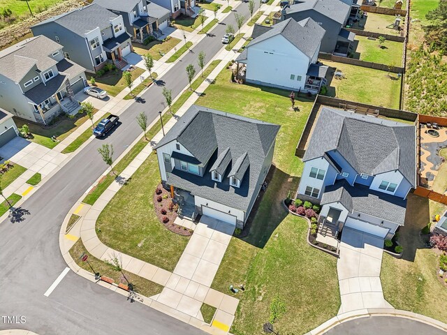 5616 Horsewalk Cir, Raleigh, NC 27606 - birds eye view of property with a residential view