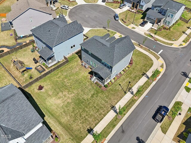 5616 Horsewalk Cir, Raleigh, NC 27606 - drone / aerial view featuring a residential view