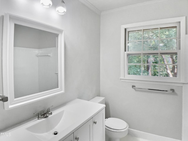 4601 Pemberton Dr, Raleigh, NC 27609 - bathroom featuring vanity and ornamental molding
