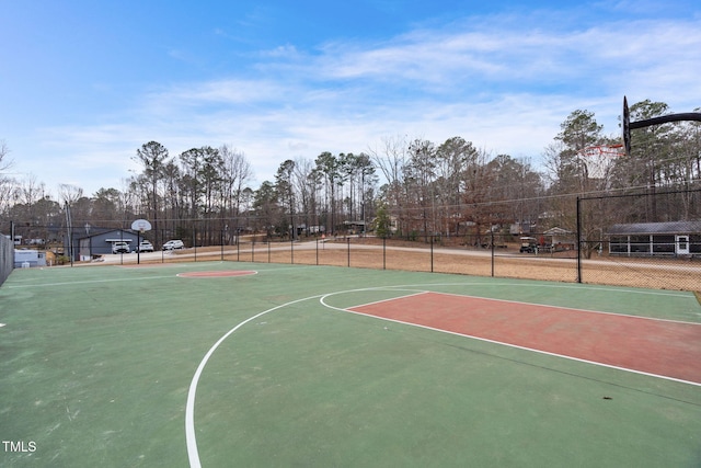 view of sport court with community basketball court and fence