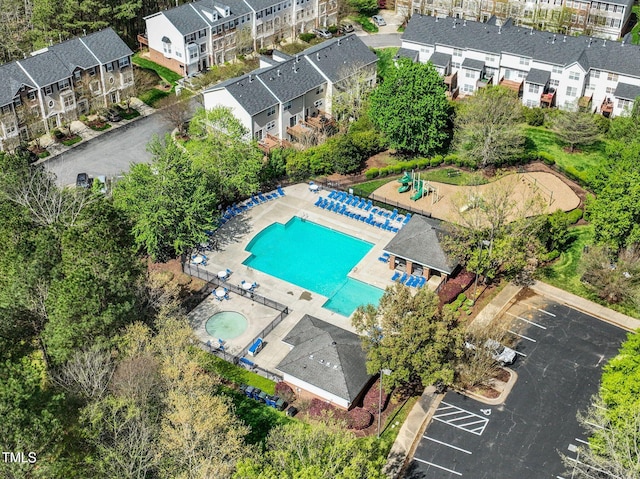 birds eye view of property
