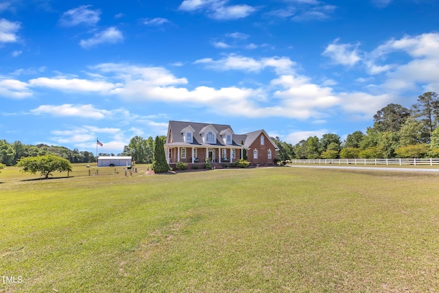 5595 Godwin Lake Rd, Benson, NC 27504 - view of front of house featuring fence and a front lawn