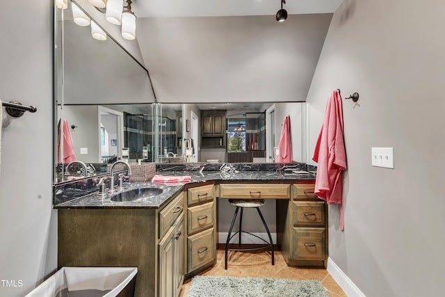 5595 Godwin Lake Rd, Benson, NC 27504 - bathroom featuring vanity and tile patterned flooring