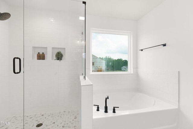 111 Silver Moon Ln Unit 121, Clayton, NC 27527 - full bath featuring a garden tub and a shower stall