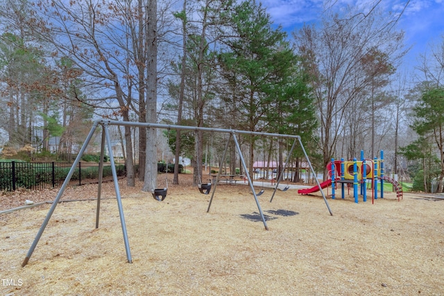 9005 River Estates Dr, Knightdale, NC 27545 - community jungle gym with fence