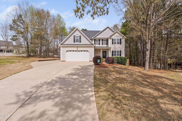 traditional home with concrete driveway