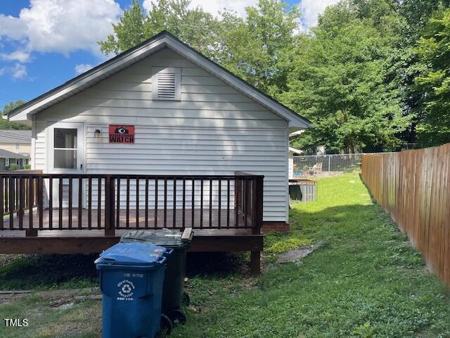 906 Camden Ave, Durham, NC 27701 - back of house featuring a deck