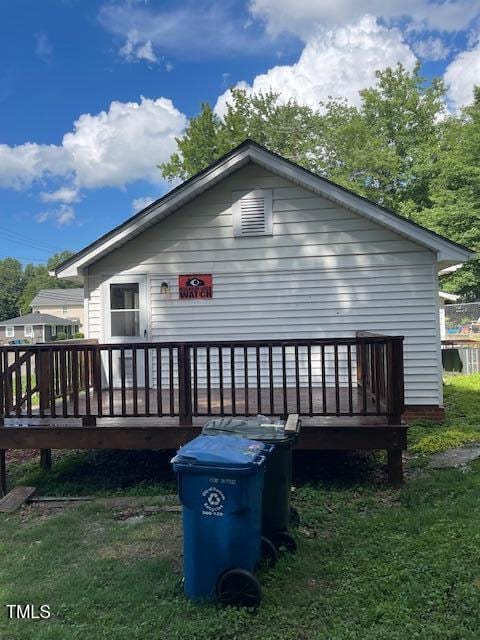 906 Camden Ave, Durham, NC 27701 - rear view of house featuring a deck