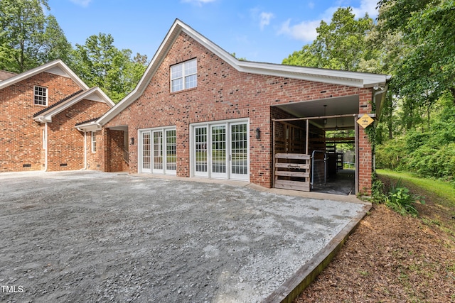 5237 Christian Light Rd, Fuquay Varina, NC 27526 - back of property with brick siding and an exterior structure