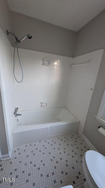5240 Chesapeake Rd, Fayetteville, NC 28311 - bathroom featuring toilet and shower / bathtub combination