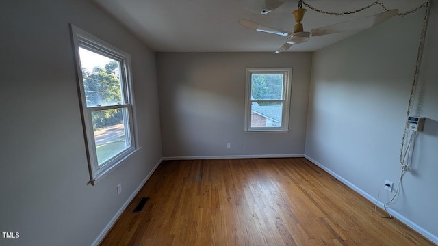 5240 Chesapeake Rd, Fayetteville, NC 28311 - empty room with light wood-style flooring, baseboards, and a ceiling fan