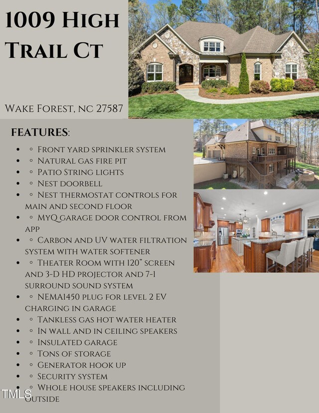 1009 High Trail Ct, Wake Forest, NC 27587 - view of marketing collateral with multiple images