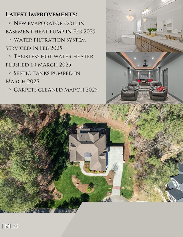 1009 High Trail Ct, Wake Forest, NC 27587 - view of a document with a collage of images