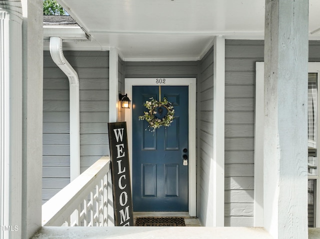view of exterior entry