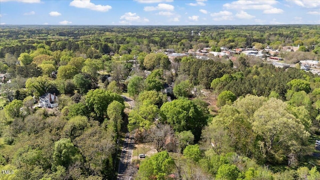 410 Halifax St, Warrenton, NC 27589 - birds eye view of property with a forest view