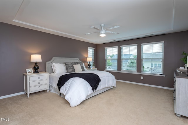 4026 Overcup Oak Ln, Cary, NC 27519 - bedroom with light colored carpet, multiple windows, and baseboards