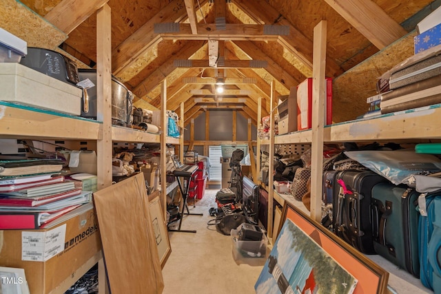view of storage area