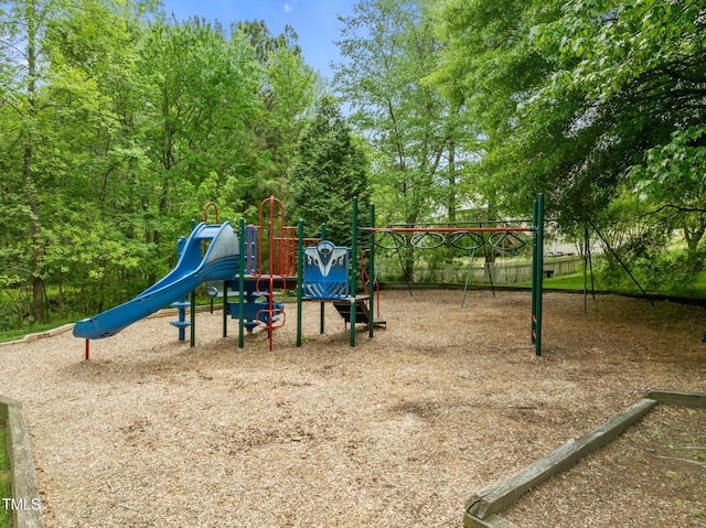 view of community jungle gym