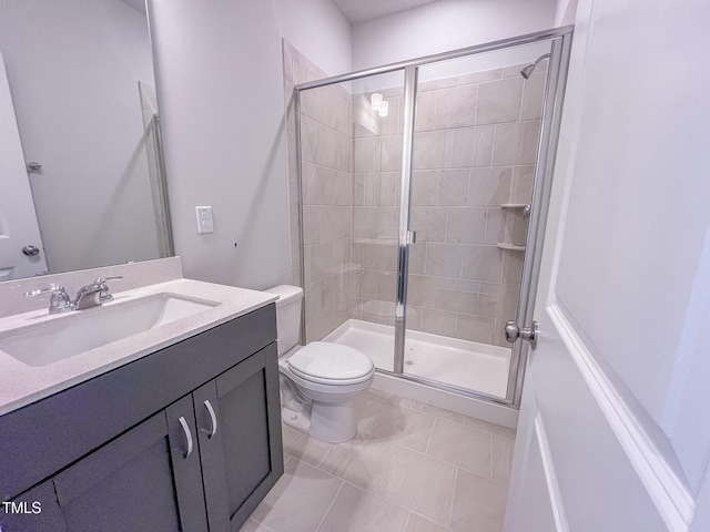 217 Duncan Creek Rd # 124, Lillington, NC 27546 - bathroom with vanity, a shower stall, and toilet