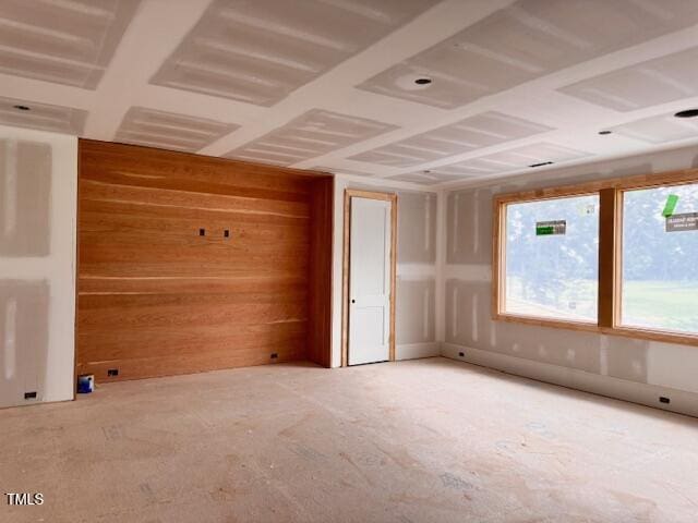 1216 Barcroft Pl, Raleigh, NC 27615 - spare room featuring wooden walls