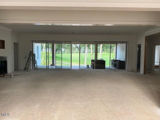 1216 Barcroft Pl, Raleigh, NC 27615 - unfurnished living room with carpet flooring