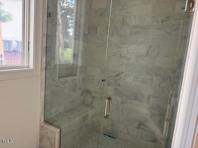 1216 Barcroft Pl, Raleigh, NC 27615 - full bath with a marble finish shower