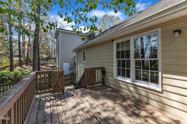 9512 Anson Grove Ln, Raleigh, NC 27615 - view of wooden deck