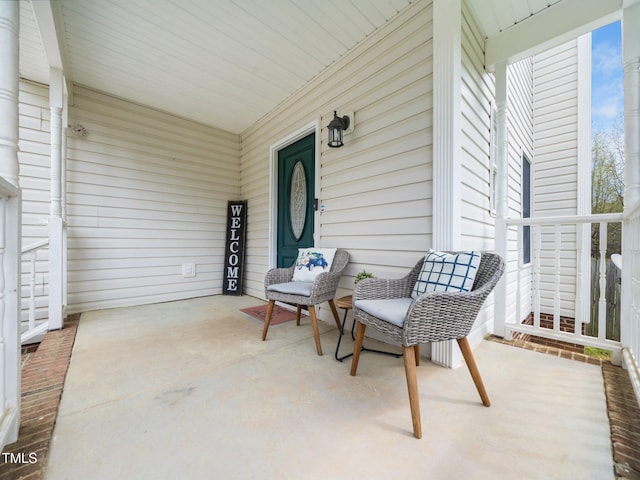 view of patio with covered porch